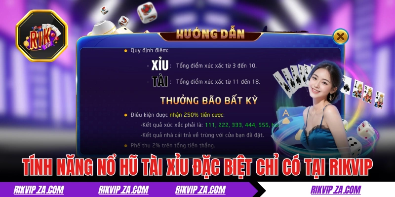 Nổ Hũ Tài Xỉu - Phiên Bản Tài Xỉu Độc Quyền Có Tại RIKVIP 3 Tính năng nổ hũ tài xỉu đặc biệt chỉ có tại RIKVIP